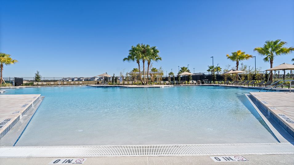 Piscina y amenidades de Wellness Ridge, imagen oficial de Lennar